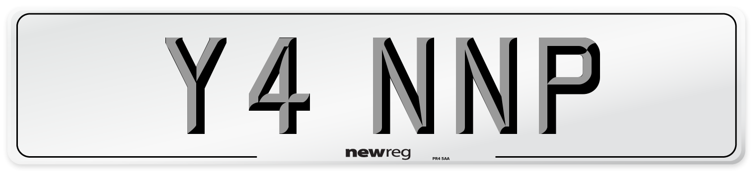 Y4 NNP Number Plate from New Reg